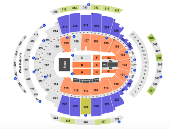 Madison Square Garden Seating Map Basketball - interor